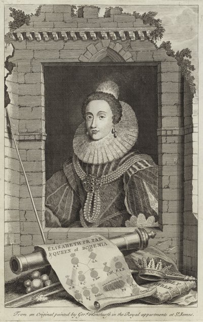 Portrett av Elizabeth Stuart, dronning av Böhmen av Gerrit van Honthorst
