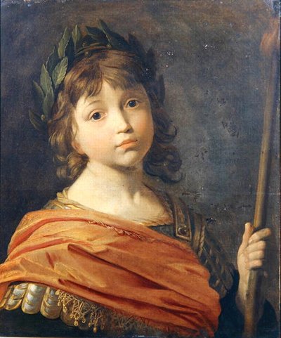 Prins Rupert (1619-82) da en gutt som Mars (olje på lerret) av Gerrit van Honthorst