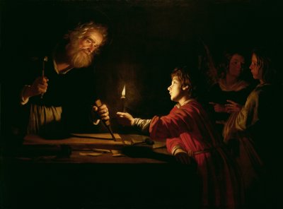 Kristi barndom, ca. 1620 av Gerrit van Honthorst