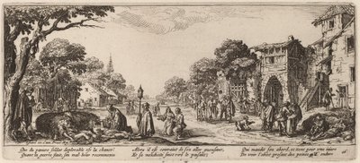 Døende soldater ved veikanten av Gerrit van Schagen after Jacques Callot