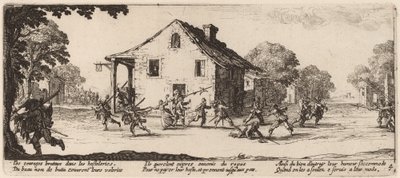 Scene for plyndring av Gerrit van Schagen after Jacques Callot