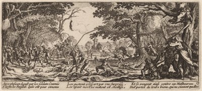 Bøndene hevner seg selv av Gerrit van Schagen after Jacques Callot