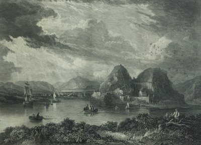 Dumbarton Castle, ca. 1880 (gravering) av Gershom Gourlay Cumming
