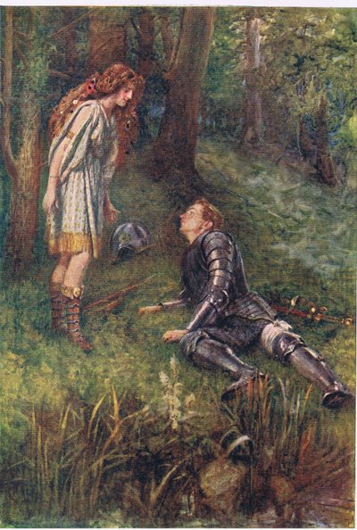 Belphoebe og Timius, Stories from the Faerie Queen utgitt av George Harrap and Company av Gertrude E. Demain (after) Hammond