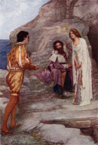 The Tempest (farge litho) av Gertrude E. Demain (after) Hammond