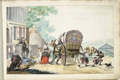 Ankomst til et landsted av Gesina ter Borch (signed by artist)