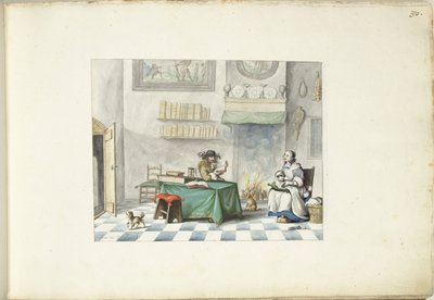 Herren leser for en dame av Gesina ter Borch (signed by artist)