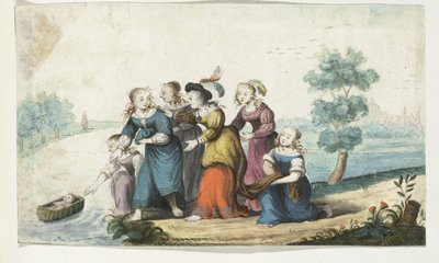 Moses er funnet av Gesina ter Borch (signed by artist)
