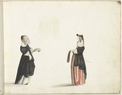 To stående kvinner i profil av Gesina ter Borch