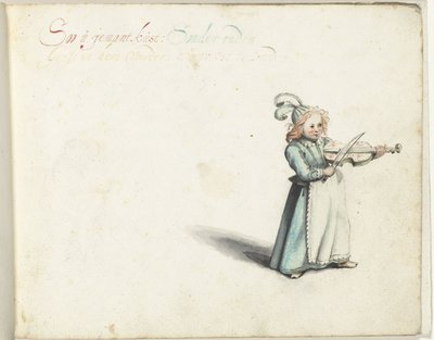 Fiolinspillende barn av Gesina ter Borch