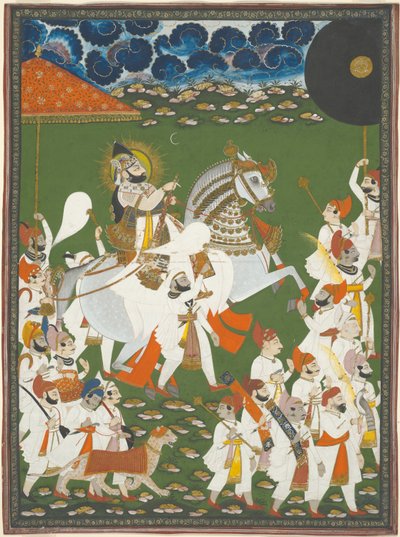 Maharana Bhim Singh i prosesjon av Ghasi