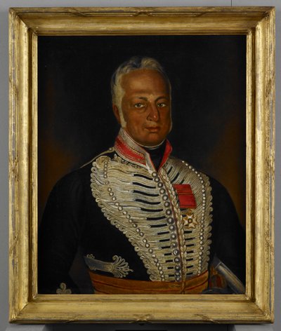 Oberstløytnant James Skinner (1778-1841) ca. 1836 (olje på lerret) av Ghulam Husayn Khan
