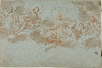 Kristus og jomfruen i herlighet av Giacinto Brandi