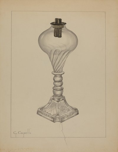 Lampe, c. 1937. av Giacinto Capelli