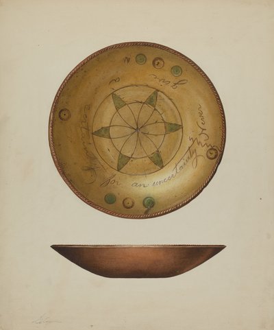 Pa. tysk plate, ca. 1938. av Giacinto Capelli