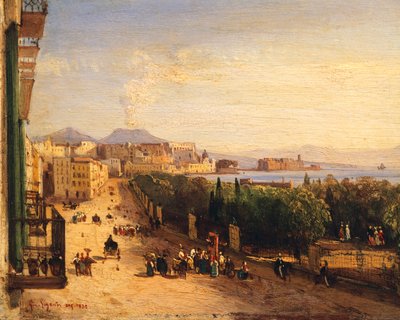 Chiaias riviera (Riviera di Chiaia) i Napoli av Giacinto Gigante
