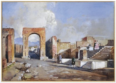 Italia, Utgravninger av Pompei av Giacinto Gigante