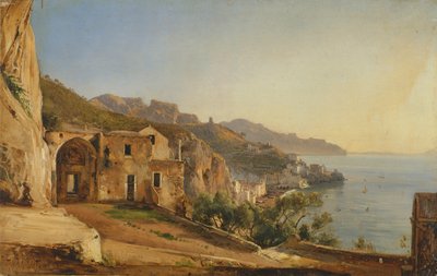 Utsikt over Amalfi fra Capuchins-hulen av Giacinto Gigante