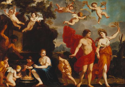 Uten Bacchus og Ceres er Venus kald, av Giacinto Gimignani or Gemignano