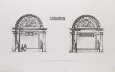 Design for Sheremetev-palasset, Ostankino, ca. 1796 av Giacomo Antonio Domenico Quarenghi