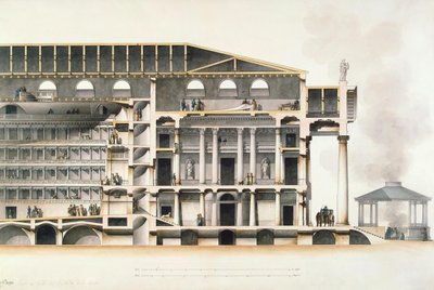 Saint Petersburg Imperial Bolshoi Kamenny Theatre, tidlig på 1800-tallet av Giacomo Antonio Domenico Quarenghi