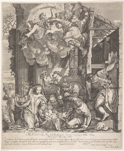 Tilbedelse av hyrdene av Giacomo Barri
