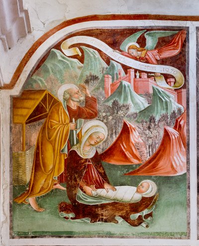 Ekteskap i Kana, detalj fra Jesu liv av Giacomo Borlone de Buschis