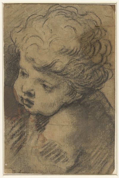 Leder for en putto av Giacomo Cavedone (attributed to)