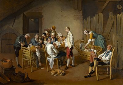 Kortspillet, ca. 1738-1750 av Giacomo Ceruti