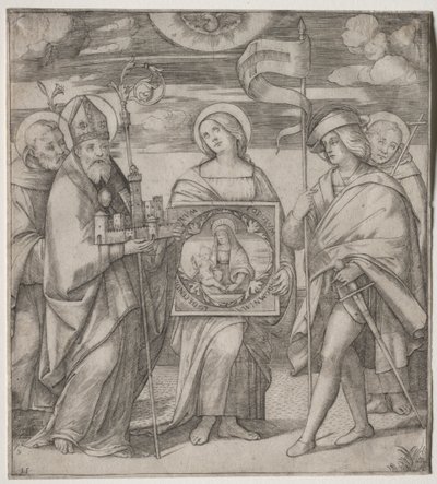Skytshelgener av Bologna, ca. 1515-1520. av Giacomo Francia