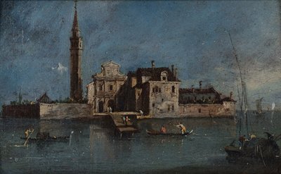 Øya Sant'Elena ca. 1791 (Olje på lerret) av Giacomo Guardi