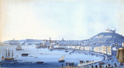 Ankomsten av kontreadmiral Horatio Nelson (1758–1805) til Napoli (Italia), 22. september av Giacomo Guardi