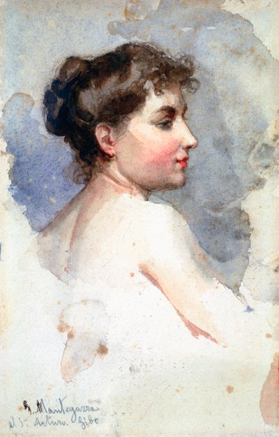 Portrett av en kvinne, c1873-1920 av Giacomo Mantegazza