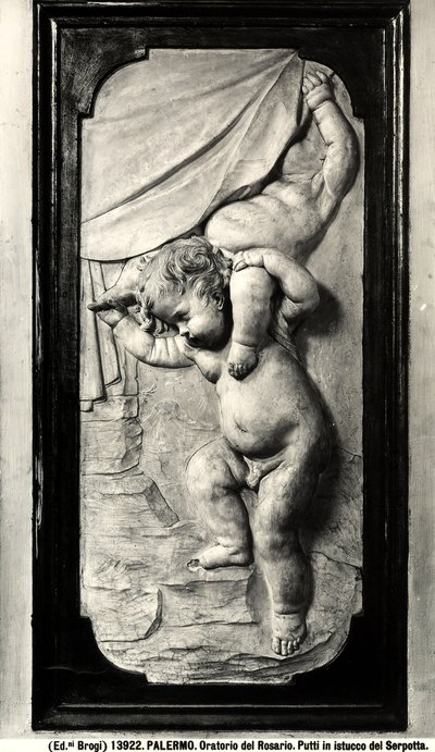 To putti (gips) av Giacomo Serpotta