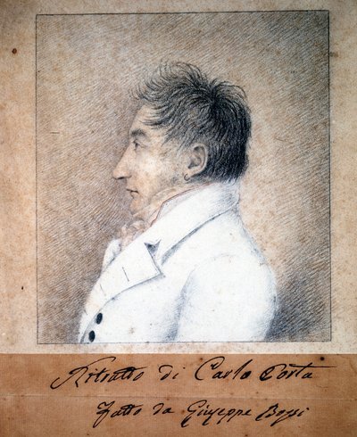 Portrett av Carlo Porta (1775 - 1821) av G. Bassi. av Giambattista Bassi