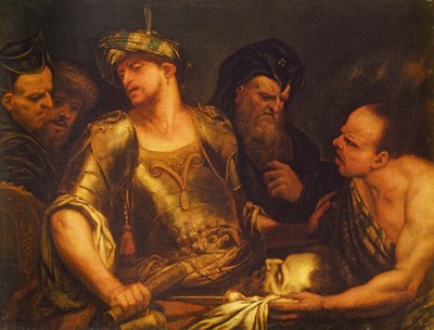 Bøddelen presenterer hodet til døperen Johannes til kong Herodes av Giambattista Langetti