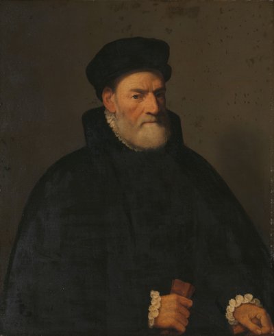 Portrett av en gammel mann, sannsynligvis Vercellino Olivazzi, senator fra Bergamo av Giambattista Moroni (attributed to)