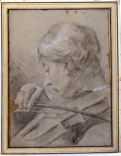 Fiolinisten. G. P. Piazzetta (1683 - 1754). Milan, Brera. av Giambattista Piazzetta