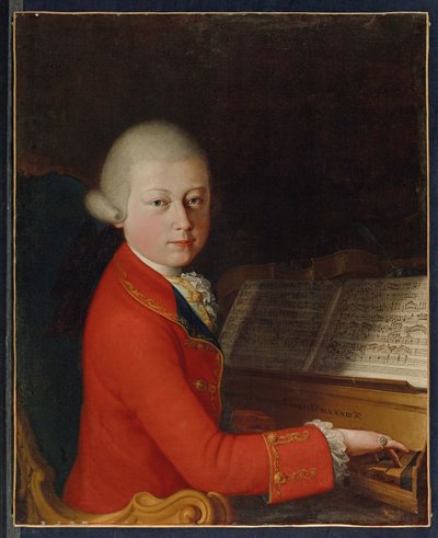 Portrett av Wolfgang Amadeus Mozart på 13 år i Verona av Giambettino (attr. to) Cignaroli