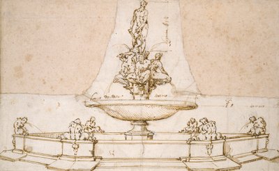 Design for en fontene, sent på 1500-tallet av Giambologna