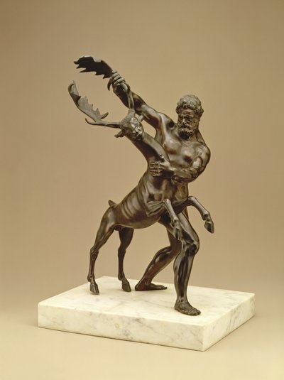 Hercules and the Arcadian Stag (bronse) av Giambologna