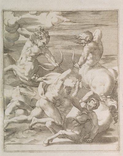 Kamp mellom Hercules og Kentaurer, 1527 av Gian Jacopo Caraglio