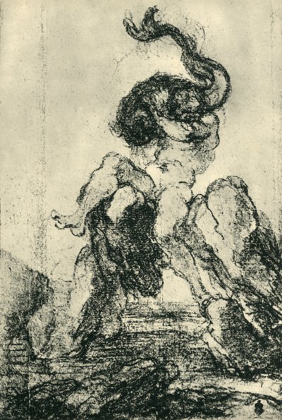 En marinegud med en delfin, 1652-1653, 1943. av Gian Lorenzo Bernini