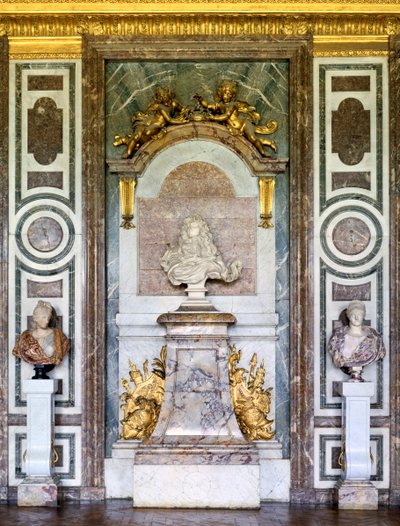 Byste av Louis XIV, Salon de Diane, Grand Apartment, Chateau de Versailles, Frankrike, 1600-tallet av Gian Lorenzo Bernini