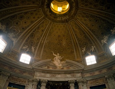 Inne i kuppelen, Church of Saint Andrew's at Quirinal, arkitekt Gian Lorenzo Bernini (1598-1680), Roma, Italia av Gian Lorenzo Bernini