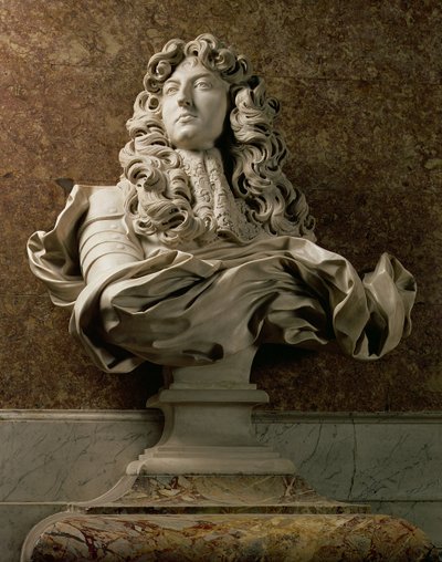 Portrettbyste av Louis XIV (1638-1715), 1665, (marmor) (se også 154787) av Gian Lorenzo Bernini