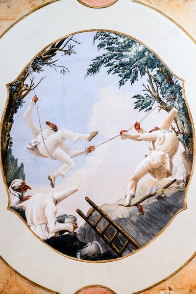 Spillet med escarpolette av Giandomenico (1727-1804) Tiepolo