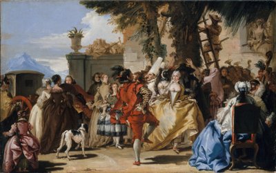 En dans på landet, ca. 1755 av Giovanni Domenico Tiepolo