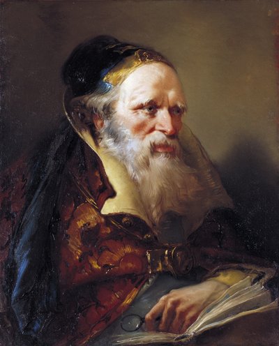 Filosofens leder, ca. 1750-60 av Giovanni Domenico Tiepolo