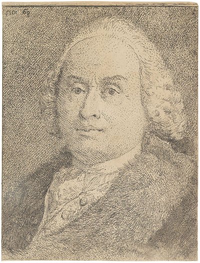 Portrett av Giovanni Battista Tiepolo 1696-1770, 1770. av Giandomenico Tiepolo